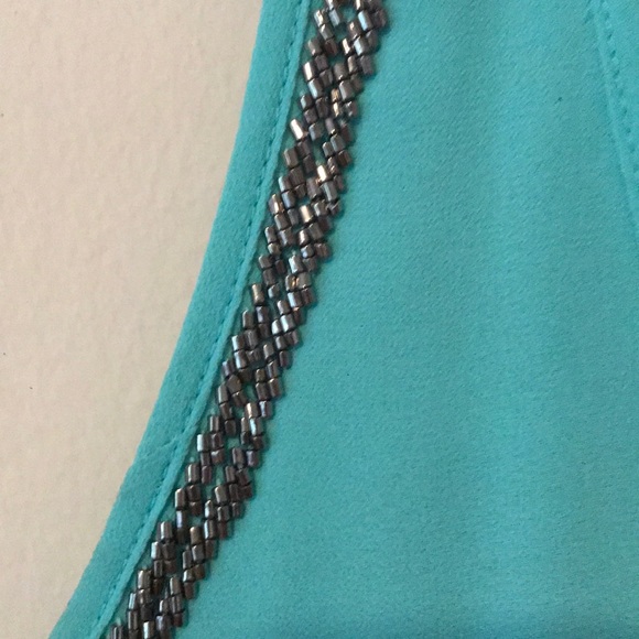Turquoise beaded tank - Picture 4 of 4
